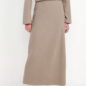 Old Navy Chocolate Malted Cozy Maxi Column Skirt/NWT/L